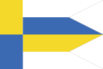 Flag of Nad Jazerom borough in Košice, Slovakia